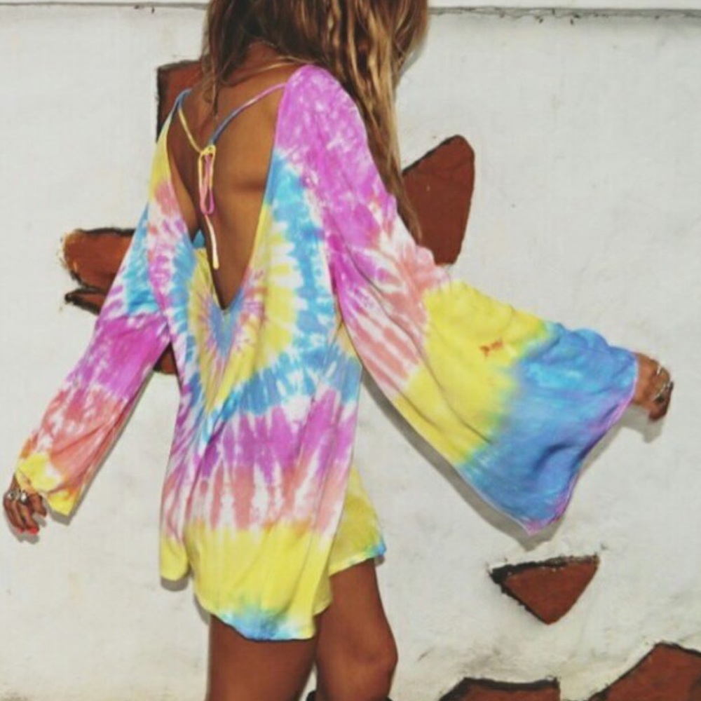 Rat and Boa Tie Dye Dress